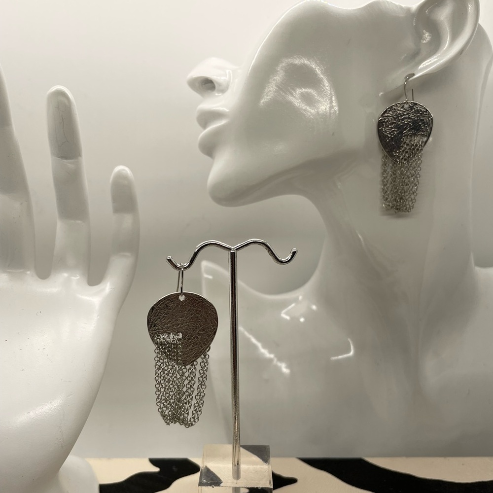 Chains of Silver Earrings